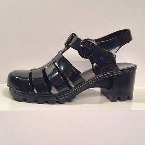 American Apparel Chunky Jelly Shoes Black